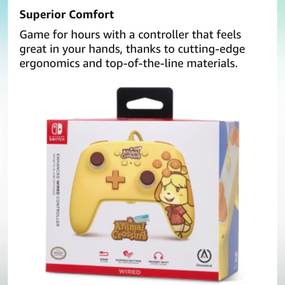 ‼️CLEARANCE‼️ PowerA Enhanced Wired Controller - Animal Crossing: Isabelle